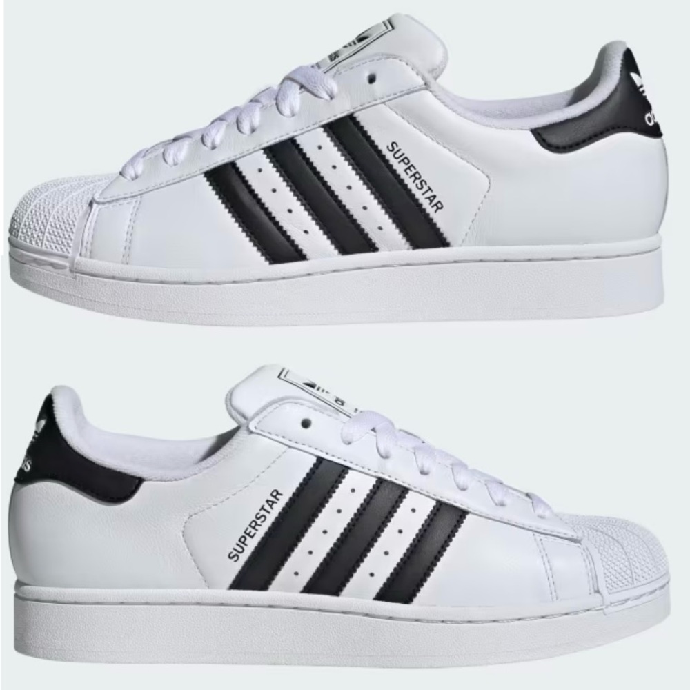 Adidas Superstar White with Black Stripes (W size 6.5)